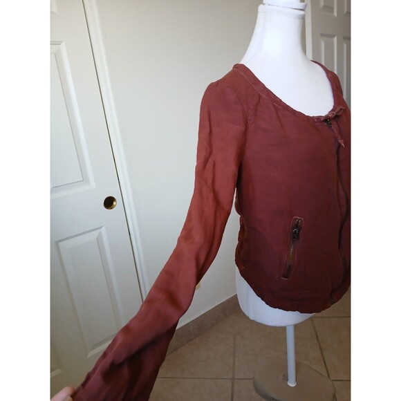 Lucky Brand Womens Henna Linen Jacket Size Small Sweater - Picture 9 of 16